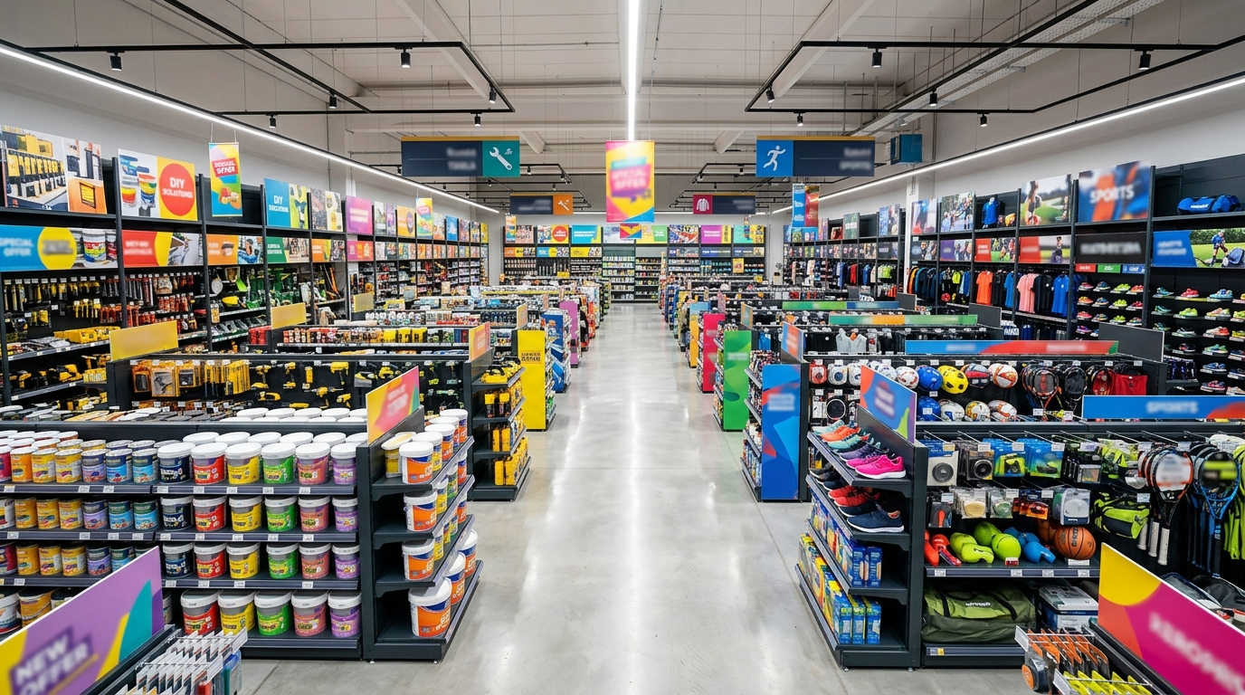 PLV fête des pères réseaux bricolage sport solutions PLV franchises reseaux BBWORKERS